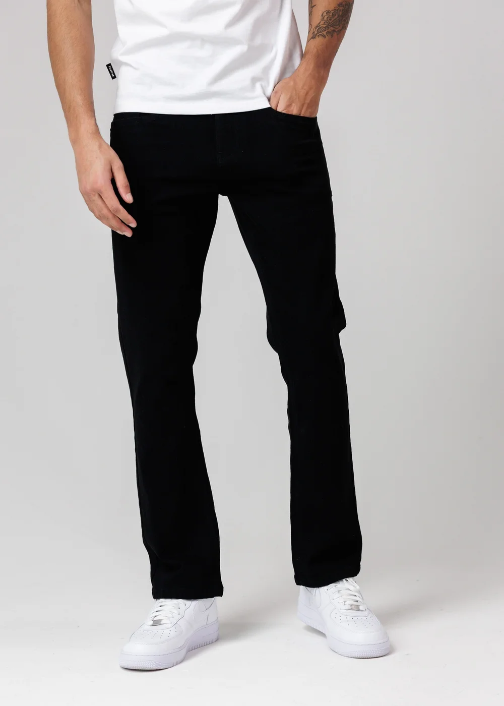 Firetrap Black Straight Leg Cotton Rich Jeans - 30/L30 Image 1