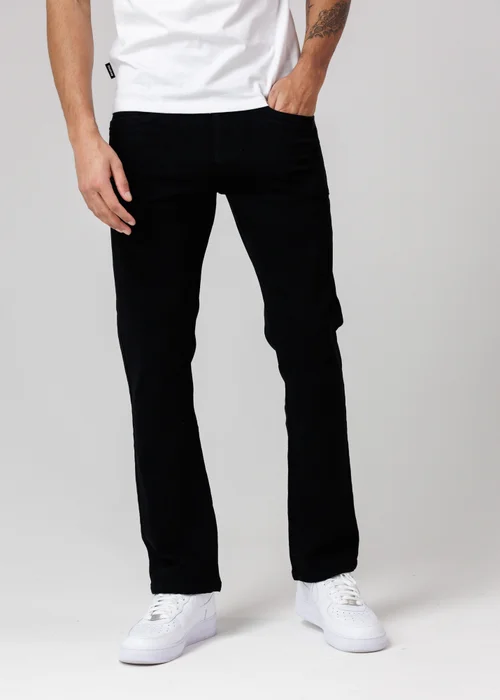 Firetrap Black Straight Leg Cotton Rich Jeans - 30/L30 Image 1