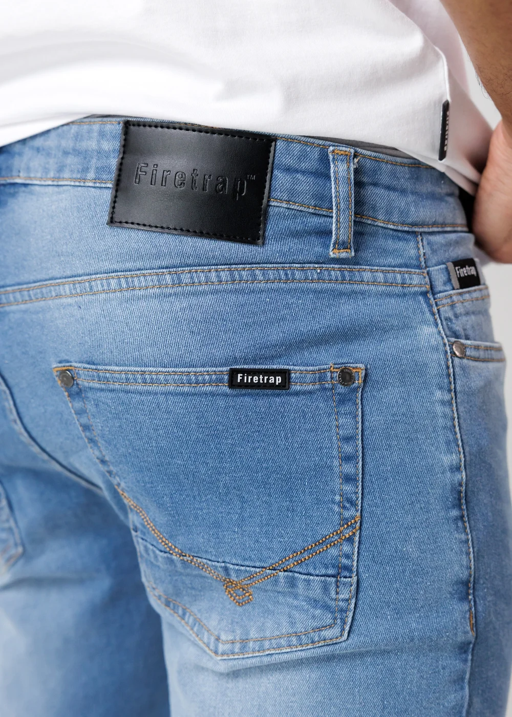 Firetrap Light Blue Straight Leg Cotton Rich Jeans - 30/L30 Image 3
