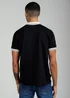 Firetrap Black Regular Fit Ribbed Cotton Button Polo - S Image 2