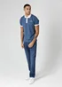 Firetrap Light Blue Regular Fit Ribbed Cotton Button Polo - S Image 4