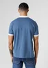 Firetrap Light Blue Regular Fit Ribbed Cotton Button Polo - S Image 2
