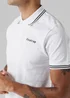 Firetrap White Regular Fit Cotton Button Polo Shirt With Stripe Detail - S Image 3