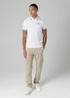 Firetrap White Regular Fit Cotton Button Polo Shirt With Stripe Detail - S Image 4