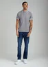 Firetrap Dark Grey Regular Fit Cotton Button Polo Shirt With Contrast Trim - S Image 4