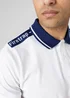 Firetrap White Regular Fit Cotton Jersey Polo With Taping - S Image 5