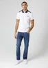 Firetrap White Regular Fit Cotton Jersey Polo With Taping - S Image 4