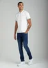Firetrap Ecru Regular Fit Cotton Ottoman Zip Polo - S Image 4