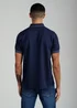 Firetrap Navy Regular Fit Textured Zip Up Polo Shirt - S Image 2