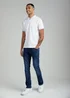 Firetrap White Regular Fit Textured Zip Up Polo Shirt - S Image 4