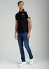 Firetrap Black Regular Fit Cotton Jersey Button Polo - S Image 4