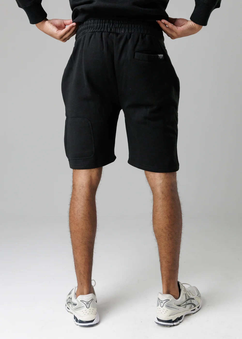 Firetrap Black Regular Fit Cotton Blend Fleece Shorts With Drawstring Waist - S Image 2