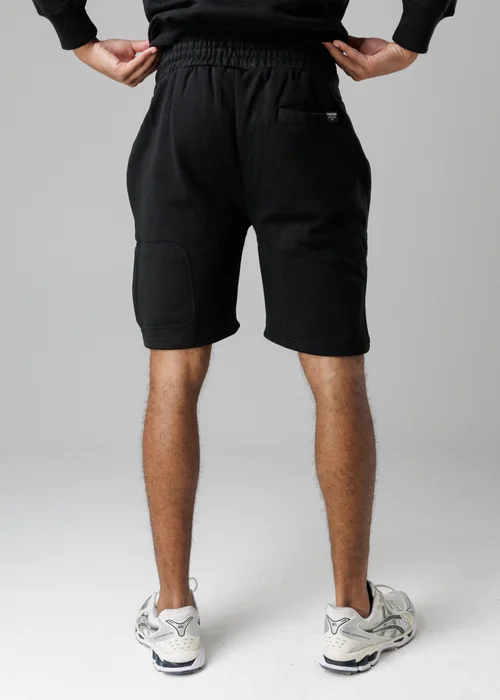 Firetrap Black Regular Fit Cotton Blend Fleece Shorts With Drawstring Waist - S Image 2