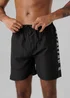 Firetrap Black Regular Fit Swim Shorts With Elasticated Drawstring Waist - M Image 1