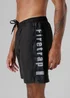 Firetrap Black Regular Fit Swim Shorts With Elasticated Drawstring Waist - M Image 3