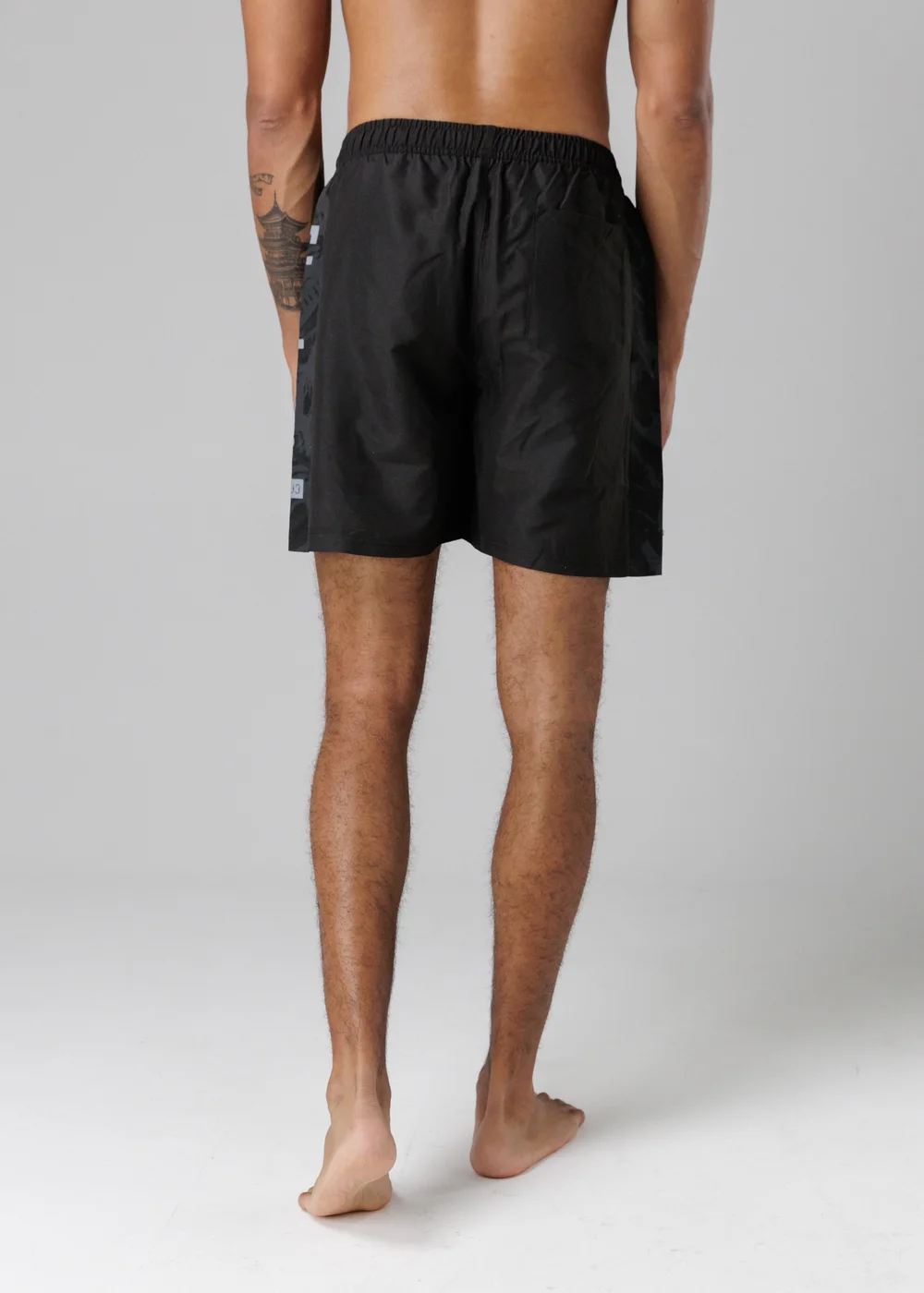 Firetrap Black Regular Fit Swim Shorts With Elasticated Drawstring Waist - M Image 2
