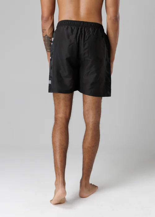 Firetrap Black Regular Fit Swim Shorts With Elasticated Drawstring Waist - M Image 2