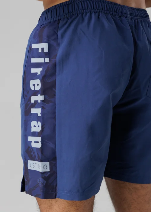 Firetrap Light Blue Regular Fit Swim Shorts With Elasticated Drawstring Waist - XL Image 3