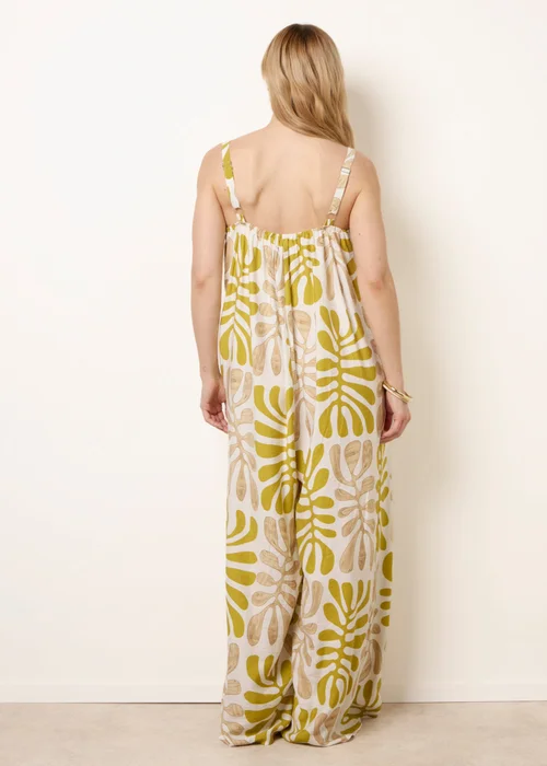 Blue Vanilla Green Floral Printed Jumpsuit - M/L Image 4