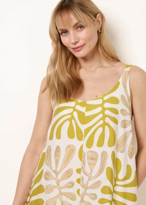 Blue Vanilla Green Floral Printed Jumpsuit - M/L Image 2