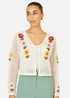 Yumi Ivory Crochet Embroidered Flower Bolero - L Image 1