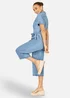 Yumi Blue Chambray Light Denim Button Jumpsuit - 18 Image 3