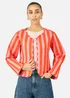 Yumi Multicolour Check Cropped Reversible Cotton Quilted Jacket - 12 Image 3