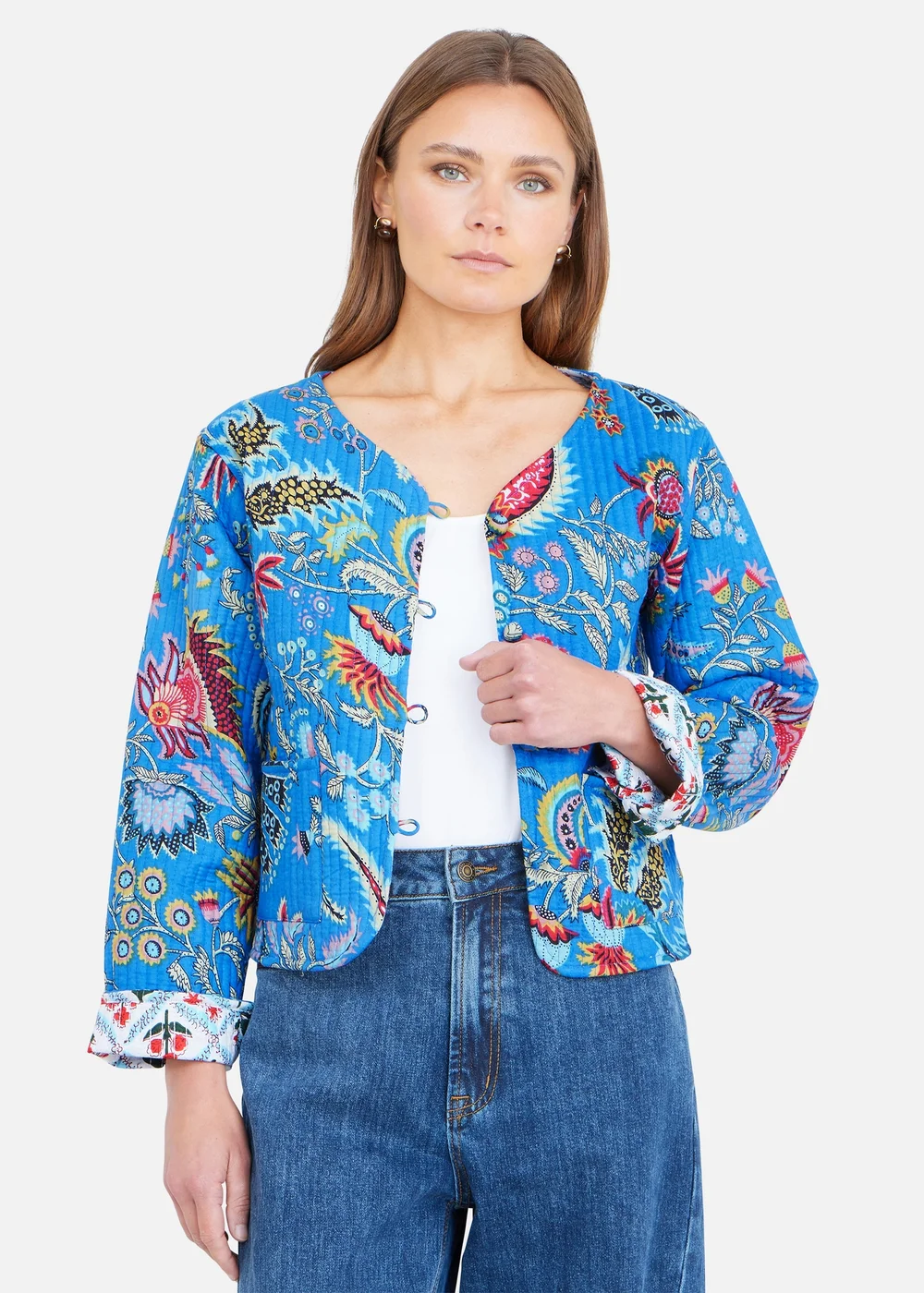 Yumi Indian Print Reversible Cotton Quilted - 14 Image 1