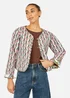 Yumi White Botanical Print Reversible Cotton Quilted Jacket - 14 Image 3