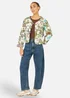Yumi White Botanical Print Reversible Cotton Quilted Jacket - 14 Image 2