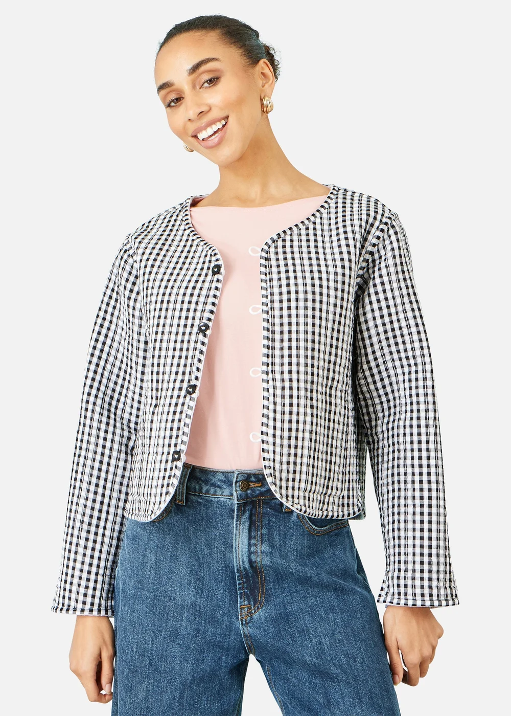 Yumi White Reversible Cotton Quilted Jacket - 12 Image 4