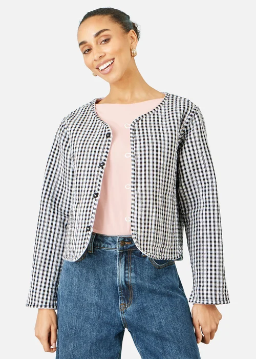 Yumi White Reversible Cotton Quilted Jacket - 12 Image 4