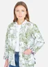 Yumi White Peacock Print Reversible Cotton Quilted Jacket - 12 Image 4