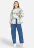 Yumi White Peacock Print Reversible Cotton Quilted Jacket - 12 Image 2