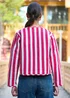 Yumi Multicolour Check Cropped Reversible Cotton Quilted Jacket - 14 Image 4