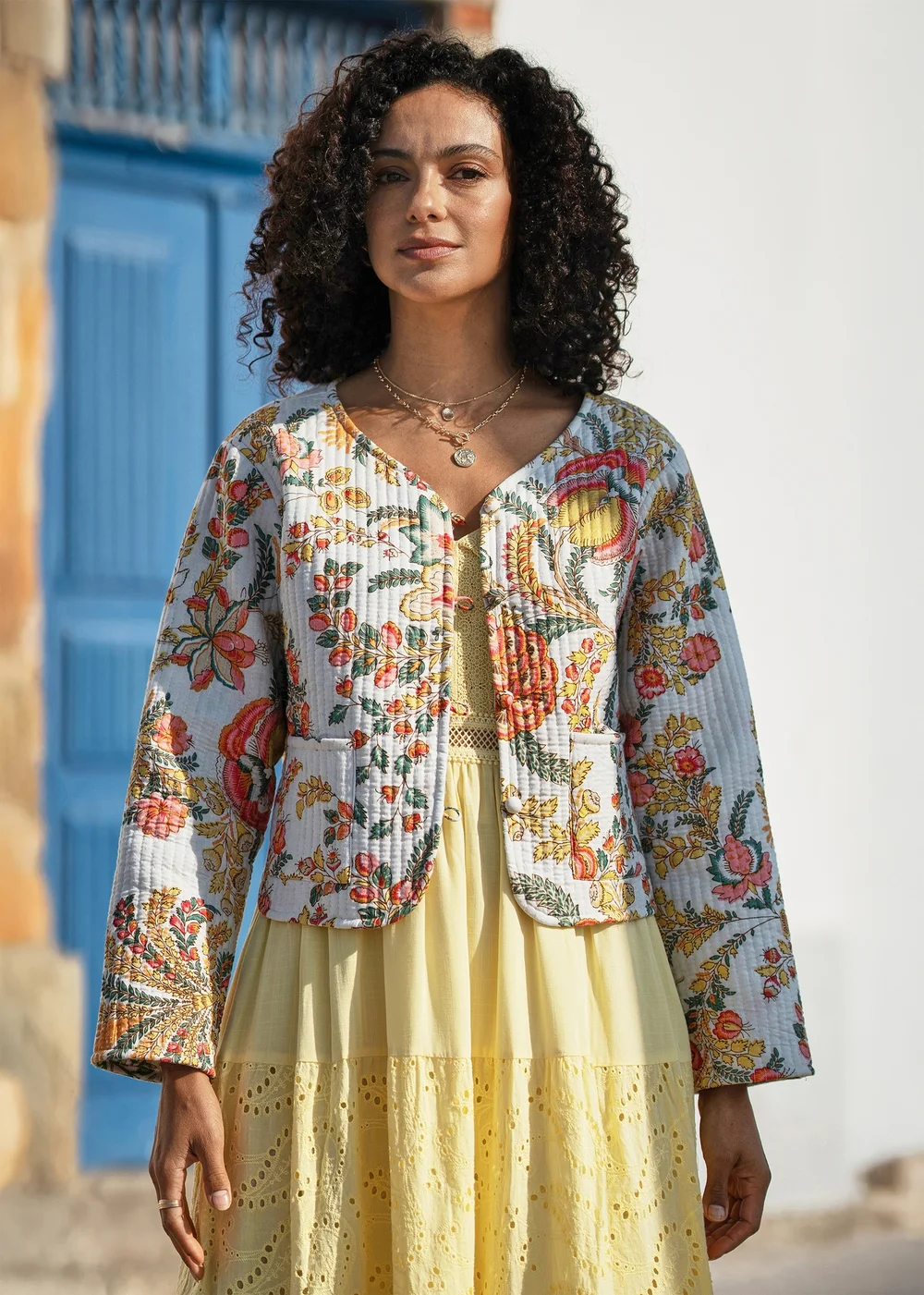 Yumi Indian Print Reversible Cotton Quilted - 10 Image 1