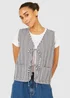 Yumi Black Gingham Tie Waistcoat - 12 Image 1