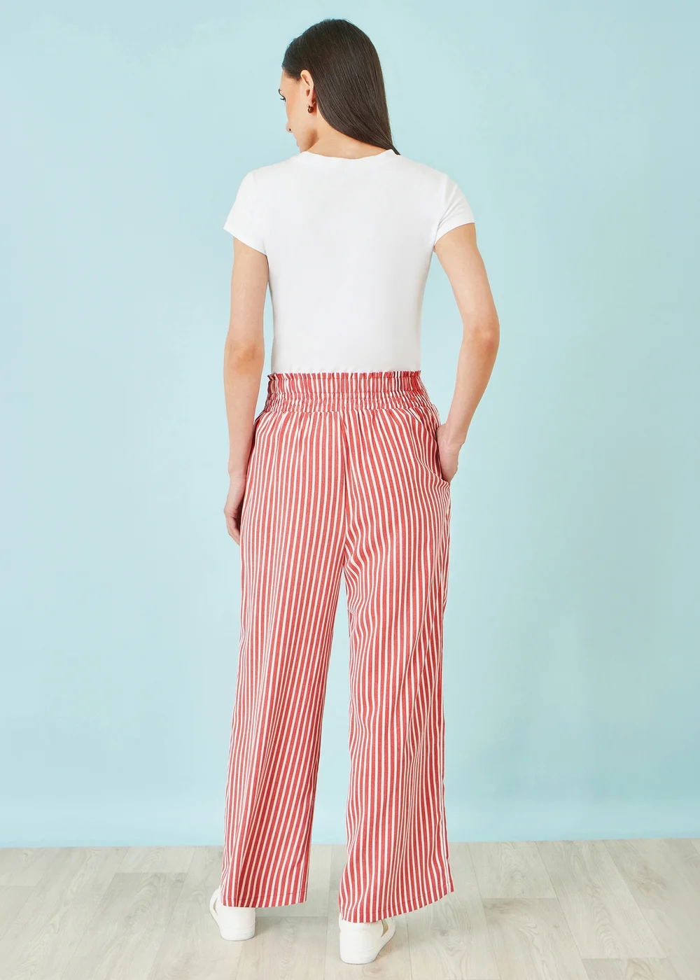 Yumi Red Stripe Relaxed Trousers - 14 Image 2