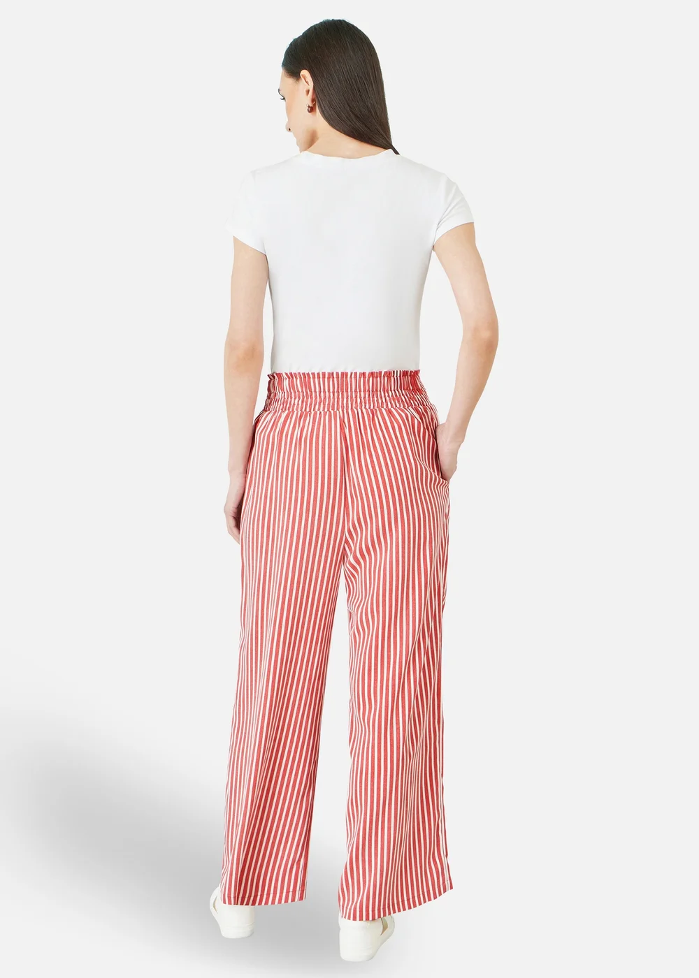 Yumi Red Stripe Relaxed Trousers - 14 Image 2
