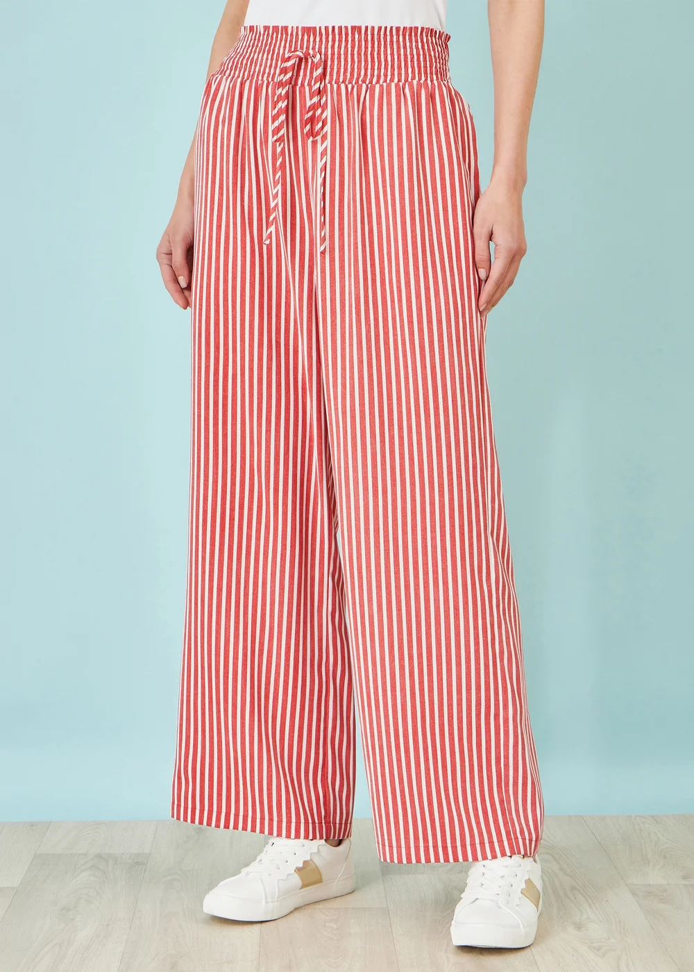 Yumi Red Stripe Relaxed Trousers - 14 Image 1
