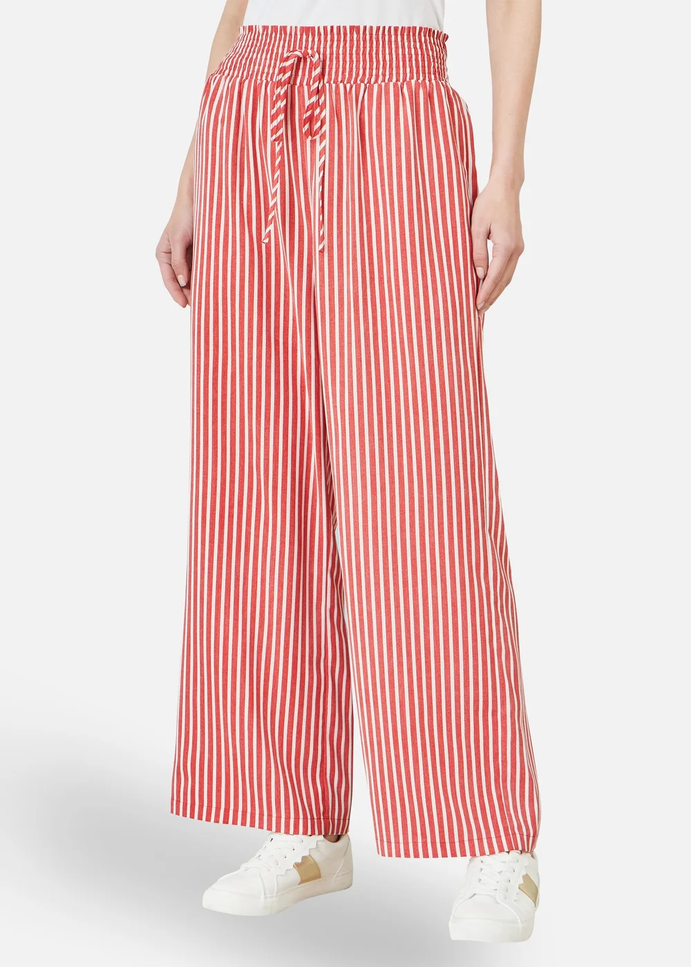 Yumi Red Stripe Relaxed Trousers - 14 Image 1