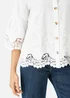 Yumi White Cotton Lace Border Shirt - 10 Image 3
