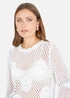 Yumi White Flower Crochet Jumper - M Image 3