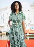 Yumi Green Leaf Print Relaxed Shirtdress - 12 Image 2