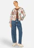 Yumi White Peacock Print Reversible Cotton Quilted Jacket - 12 Image 2
