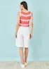 Yumi Orange Stripe Crochet Stripe Vest Top - L Image 2
