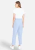 Yumi Blue Cotton Stripe Cropped Trousers - 16 Image 2