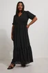 Yours Curve Black Broderie Anglaise Tiered Maxi Dress - 14 Image 1