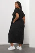 Yours Curve Black Polka Dot Frill Sleeve Maxi Dress - 20 Image 3