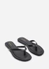 Where's That From Arrow Black Flip Flop Sandal With Contrast Stitch Detail - 8 Image 4